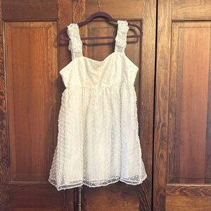 Lulu's Chic Cream Babydoll Polka Dot Dress